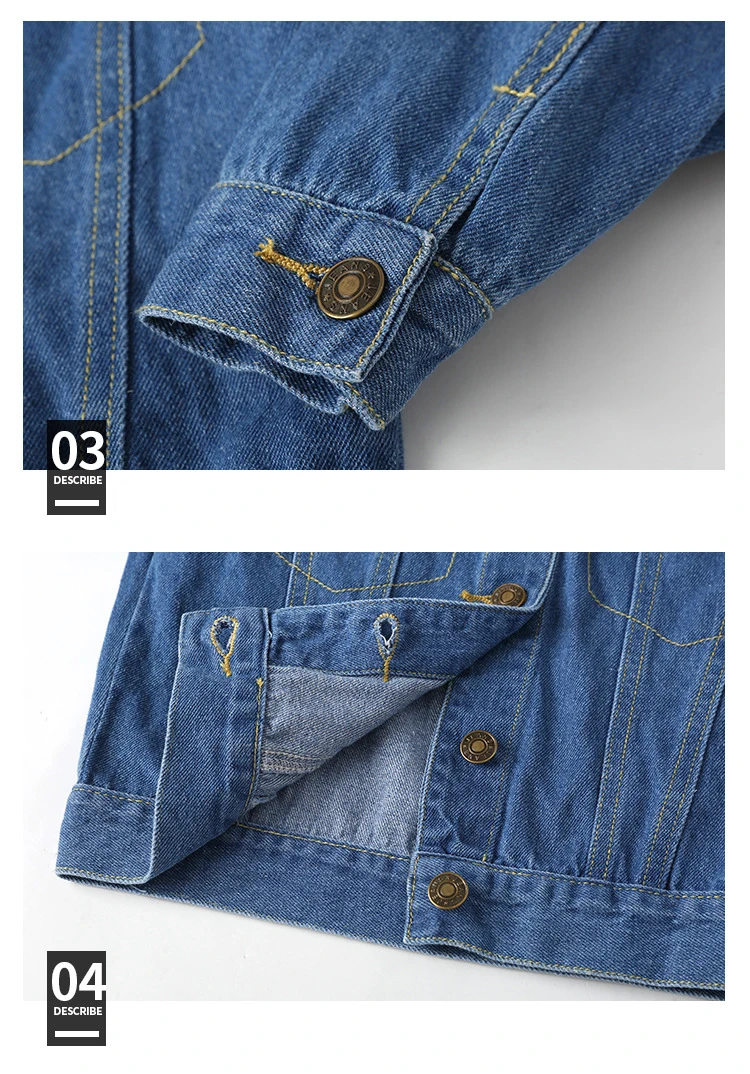 Fashion Girls Spring Autumn Jeans Jacket Long Sleeve Denim Jacket Coat Child Fashion Street Wear Outwear 4-13 Years Tops Clothes