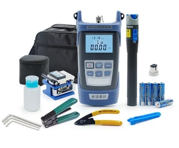 

Fiber Optic cable tool kit with Optical Power Meter High quality fiber optic equipment for FTTH FTTB FTTX Network