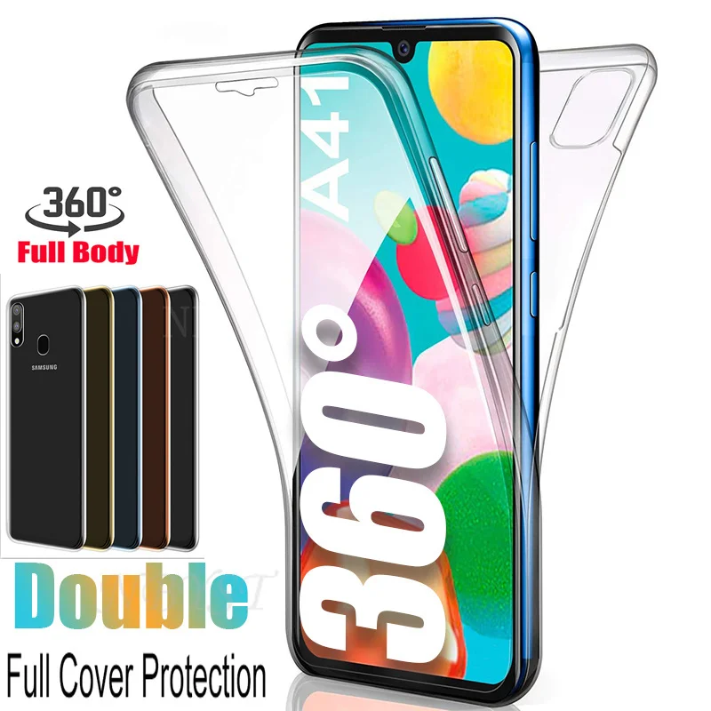 Защитные Мягкие Чехлы с полным покрытием на 360 градусов для Samsung Galaxy A21S A31 A11