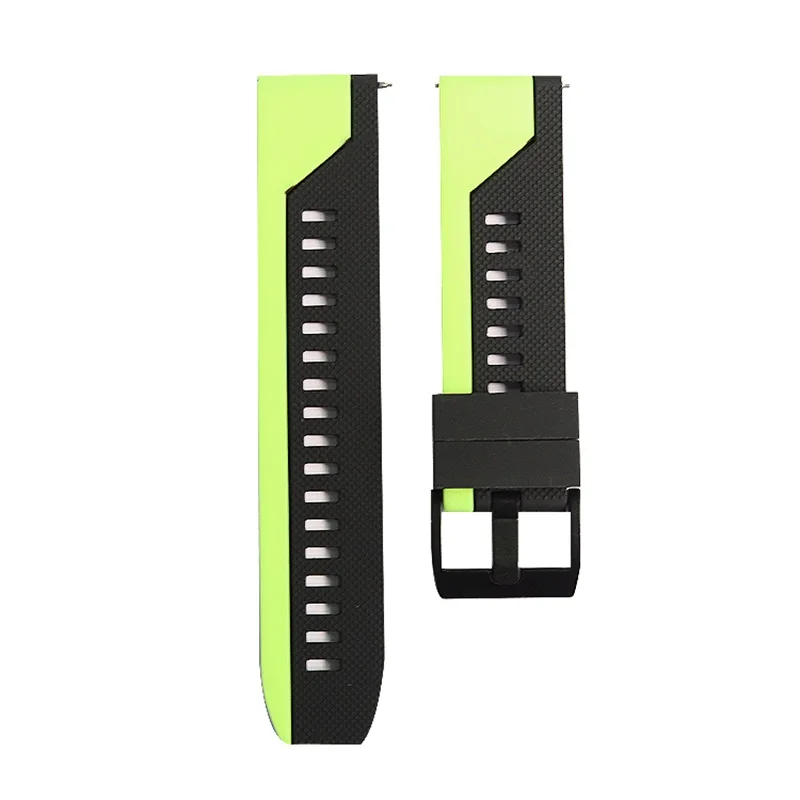 Ремешок на запястье для часов huawei GT/GT 2, умный ремешок для часов, силиконовый браслет для Honor Magic для Polar Vantage M для Polar Lgnite - Цвет: Black green
