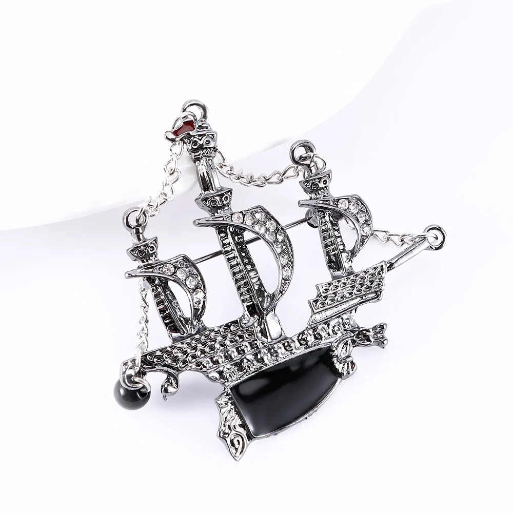 

Pirate Boat Brooch Vintage Ship Vessel Badge Pin Souvenir Gifts Women Men Fashion Jewelry Gift przypinki