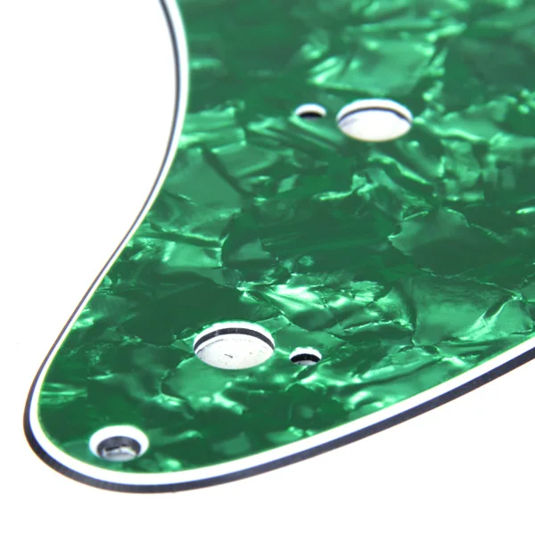 Green Pearloid 3-Ply 11 Hole Pickguard Scratch Plate SSS For Electric Guitar 