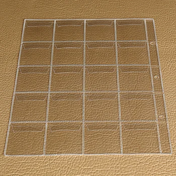 

5PCS 20 Grids Plastic Coin Holders Folder Sheets Storage Cash Money Collection Album PVC Collecting