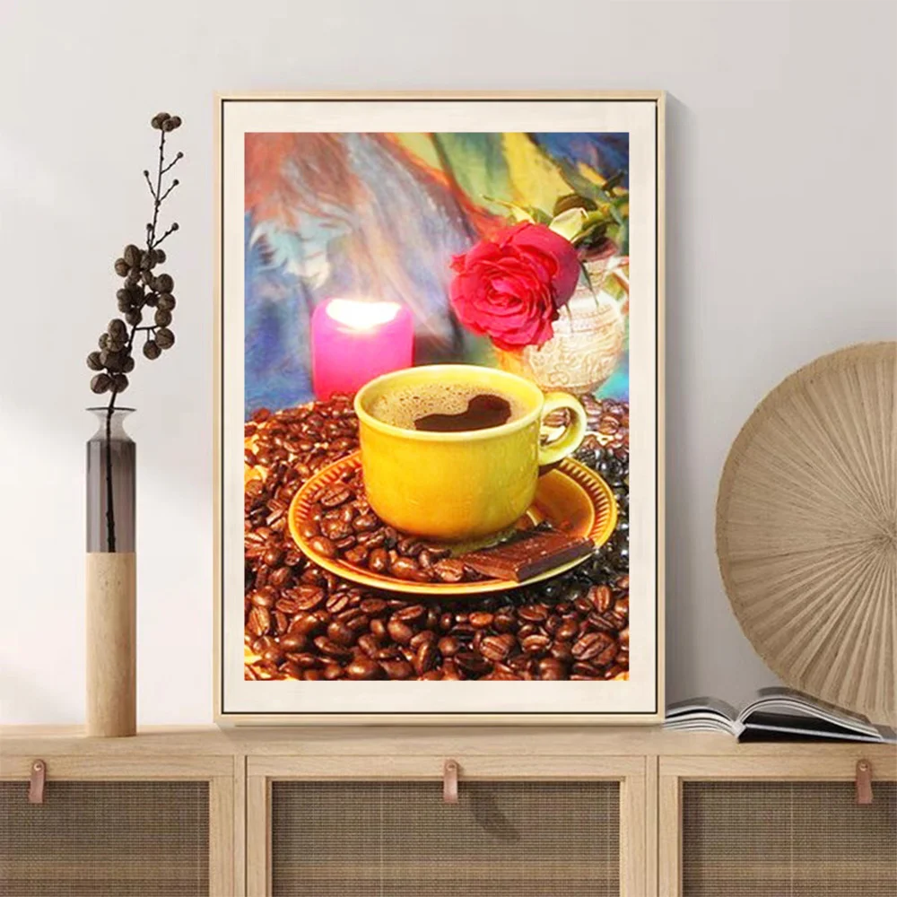 油彩画　coffee time Coffee Time - Decal Sticker - Multiple Colors & Sizes