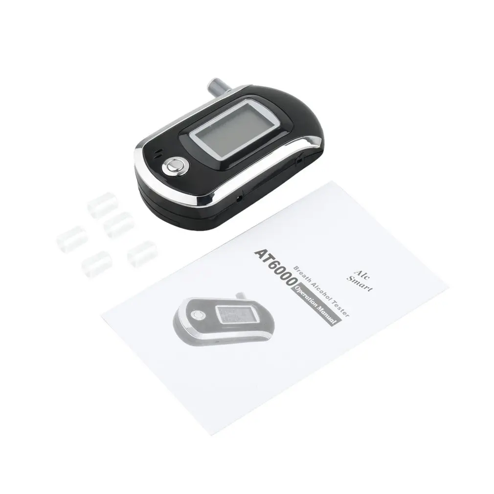 

Alcohol Tester Professional Digital Breathalyzer Breath Analyzer with Large Digital LCD Display 5 Pcs Mouthpieces