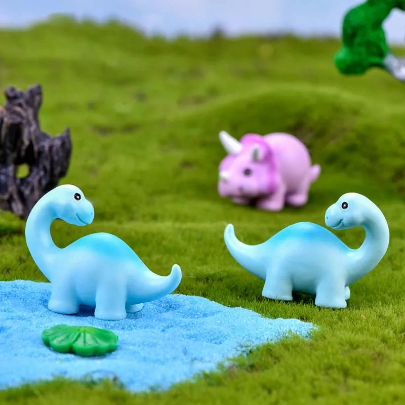 1 шт., милый динозавр, древний мультфильм, дракон, животное, 3D модель, фигурка, сад, фея, декор, стекло, сделай сам, украшение для дома, миниатюрное ремесло