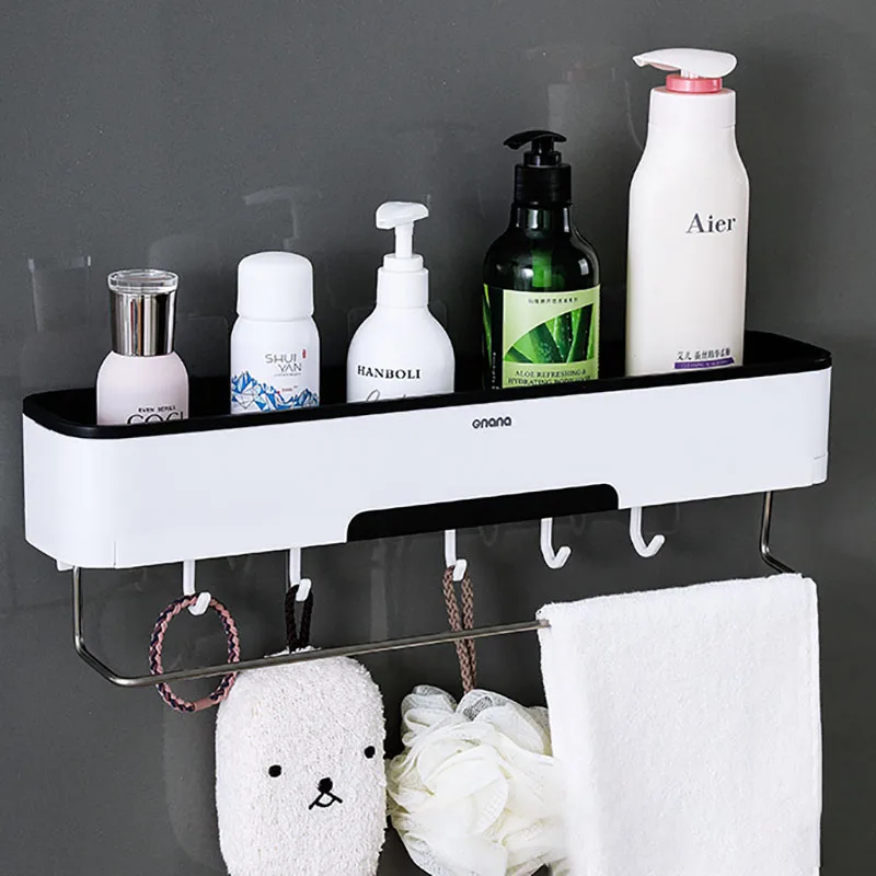 Zidna kupaonska polica Organizator za toaletne potrepštine za pohranu kozmetike Kućanski pribor za kupaonicu Domaćica na zidu