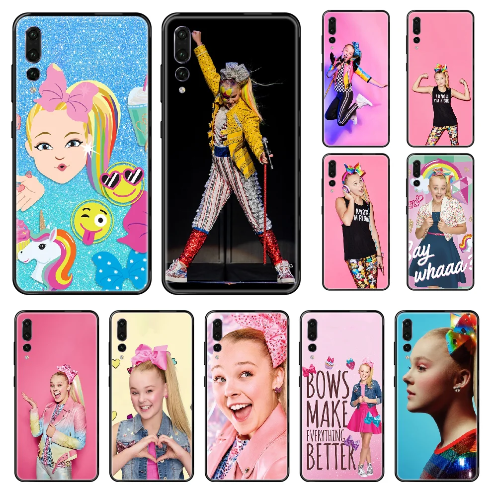 Чехол для телефона девочек Jojo Siwa Huawei P 8 10 20 30 Smart Plus 2019 Z Lite Pro 2017 черный роскошный