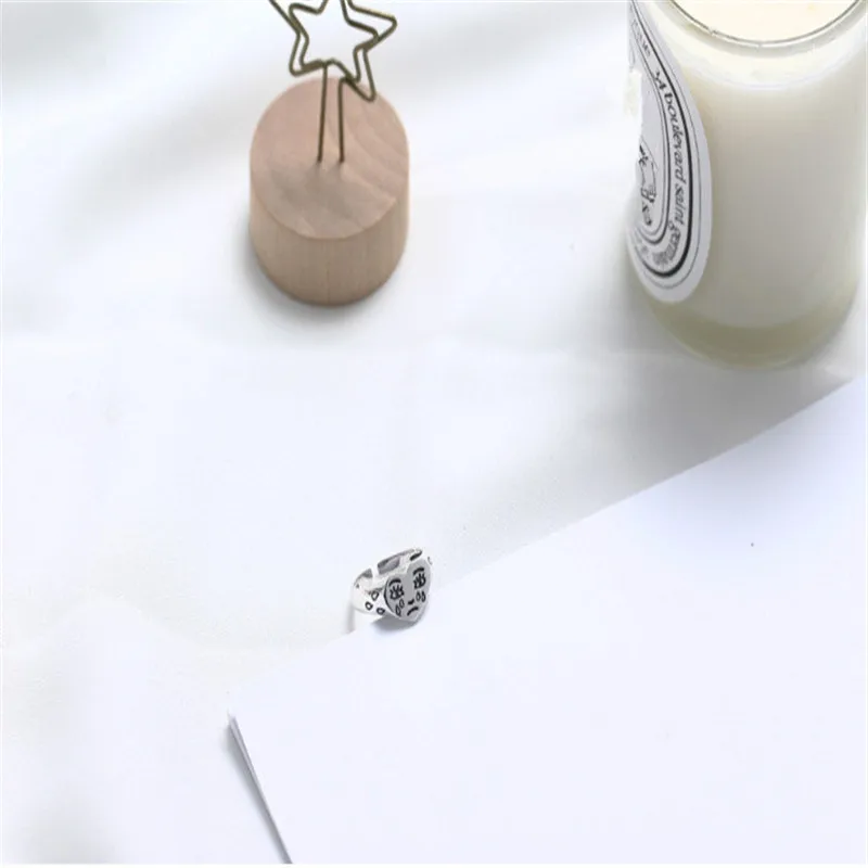 Корейское модное плачущее кольцо в форме сердца для женщин и девочек, Трендовое винтажное серебристый цвет открыт регулируемое кольцо, специальное персонализированное ювелирное изделие