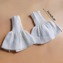 THINKTHENDO 2 шт./пара трикотажные поддельные манжеты перчатки Для женщин девушки корейский стиль с большими оборками наручные Декор