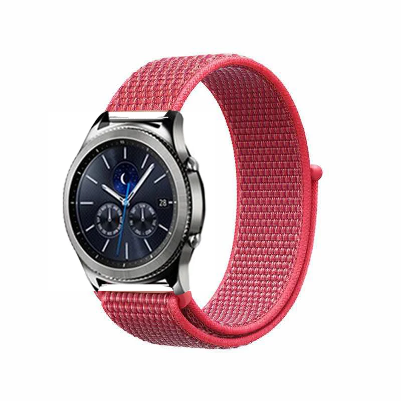 Ремешок 22 мм 20 для samsung gear S3 s2 sport Frontier Classic galaxy watch active 42 мм 46 мм ремешок huami amazfit gtr bip huawei gt 2 - Цвет ремешка: Hibiscus