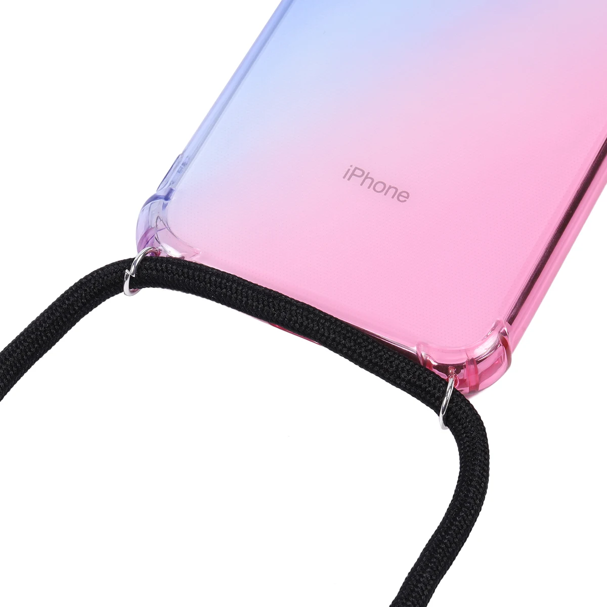Ремешок Радужный Аврора Прозрачный чехол для телефона для iphone 7 8 plus X Xs max XR 11 pro 6 6s плечевой ремень веревочный шнур чехол