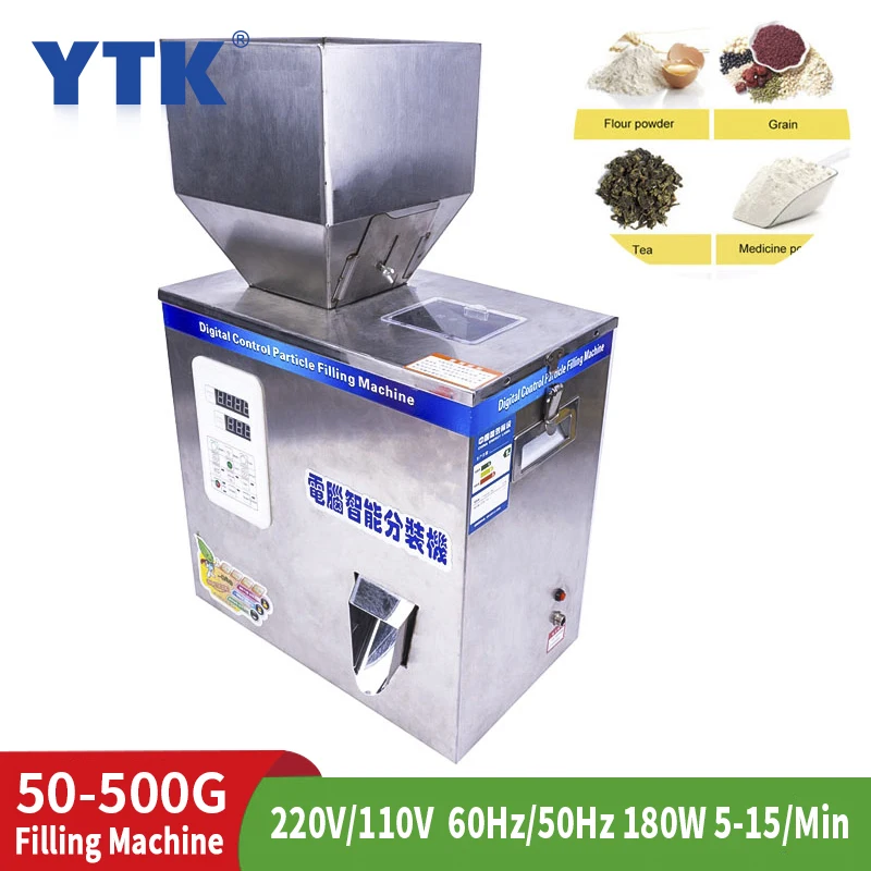 Máquina automática de llenado de gránulos, 50-500G, inteligente, automática, para pesar y rellenar polvos