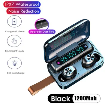 

F9-10 headset three-screen digital display large battery compartment headphone wireless touch bilateral call earphone