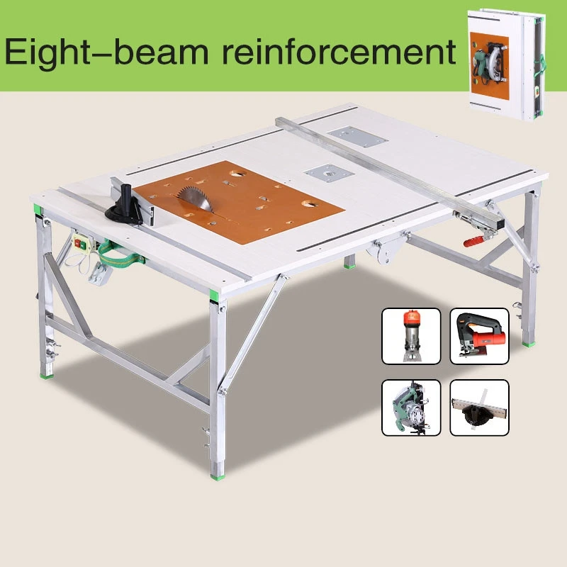 US $106.40 Portable Multifunction Woodworking Electric Table Saw Small Saw Table Decoration DIY Folding Table Wood Push Wood