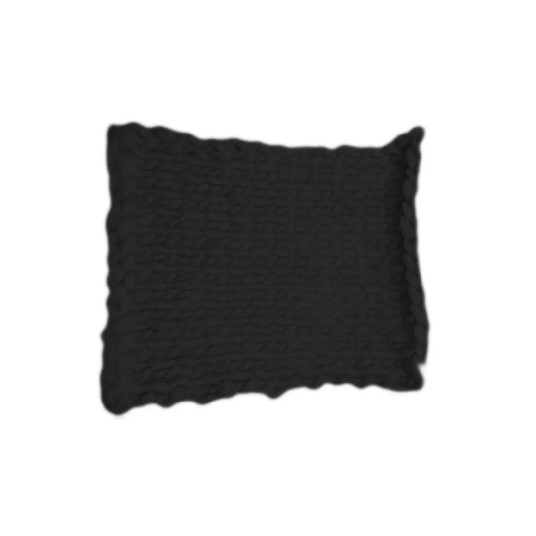 Новое поступление, вязаное шерстяное детское одеяло «кроше», реквизит для фотосессии новорожденных, массивное вязаное одеяло, наполнитель корзины 45*50 - Цвет: black