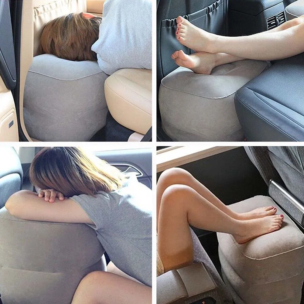 Новая горячая надувная подушка для ног для самолетов, автобусов, поездов, ног для ног, детская кровать, надувная портативная дорожная подставка для ног, подушка