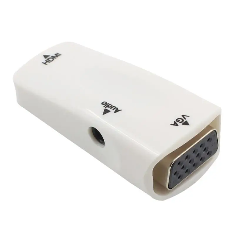 Белый HDMI Женский вставной конвертер для VGA адаптер 1080P с 3,5 мм аудио кабель для ноутбука/мобильного телефона/DVD/планшета/камеры - Цвет: Белый