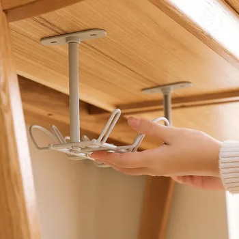 

Under-Table Storage Rack Table Bottom Socket Holder Hanging Shelf Finishing Kitchen Suction Wall Home Office Desk Wire Organizer