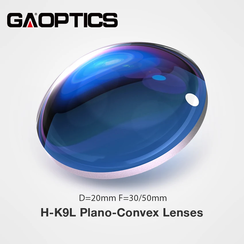 Оптическое стекло K9 диаметром 20 мм для оптической лаборатории FL30mm 50 с покрытием
