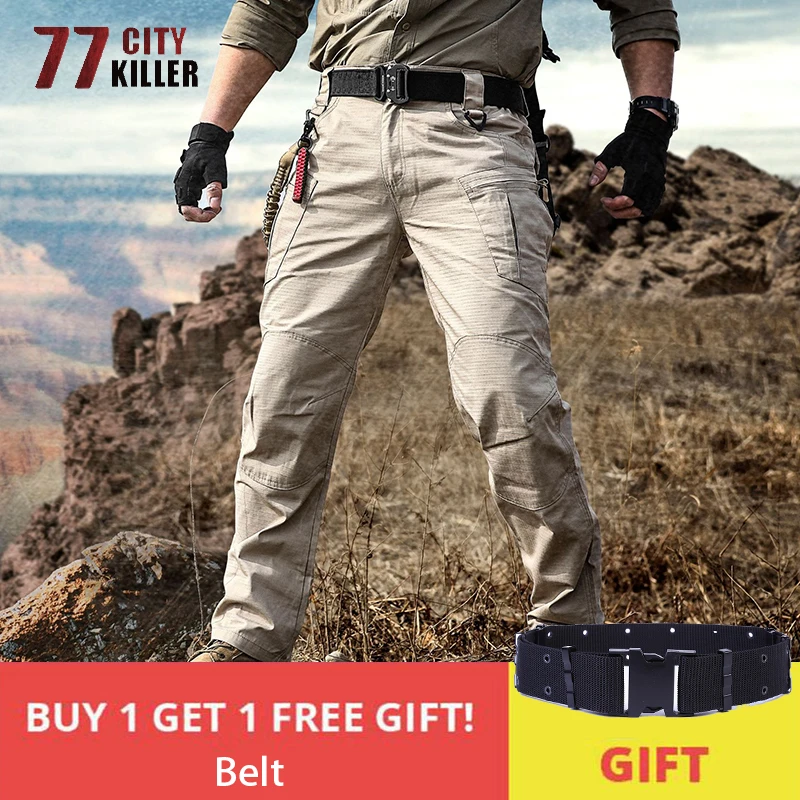 

2019 New IX8 Tactical Pants Men Outwear Military Combat Pants Male Wear-Resistant Multi-pocket Cargo Trousers Hombre Size S-2XL