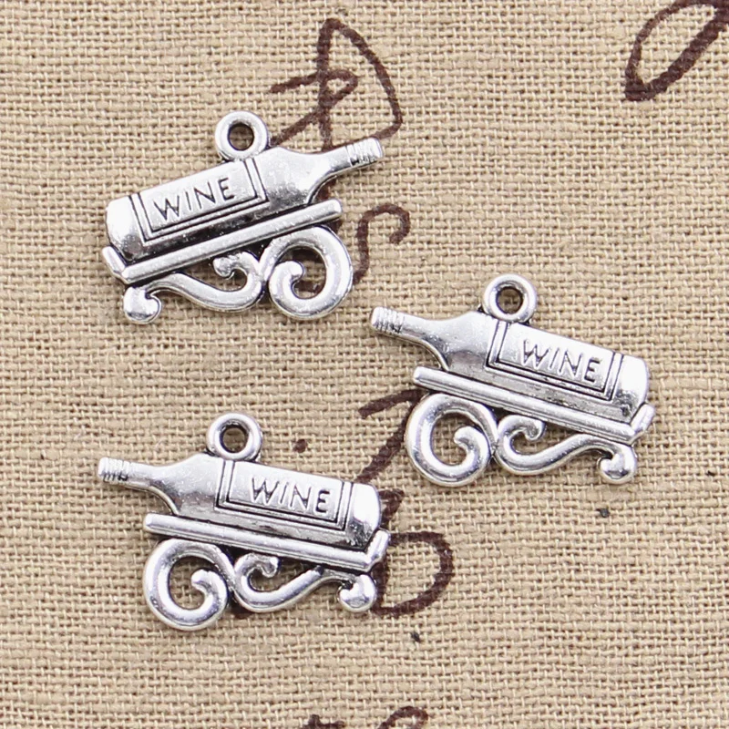 

15 шт амулеты красное Вино Стойка 17x22 мм антикварные подвески из серебра DIY ожерелье ремесла делая результаты ручной работы тибетские ювелирные изделия