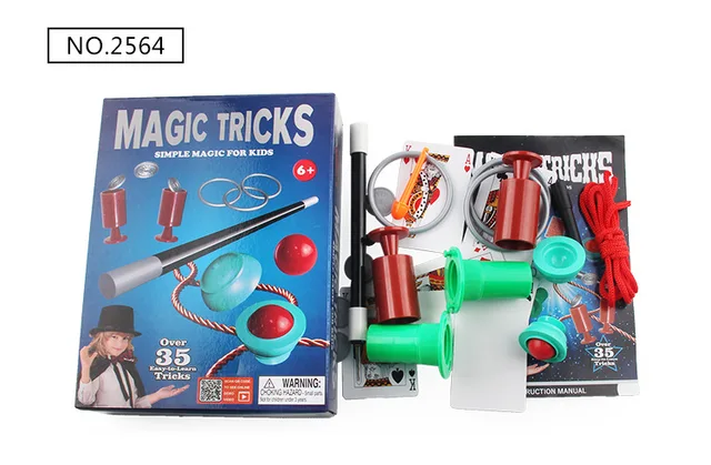 Puzzle Simple Magic Prop Beginners Magic Kit Set For Kids Exciting Magician Tricks Performance Show with Instruction Manual GYH 5