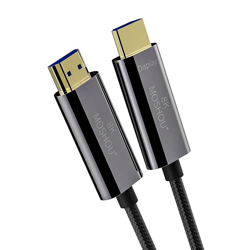 8K волоконно-оптический HDMI 2,1 кабель ARC HDR 4K 120Hz MOSHOU мультимедийный интерфейсный кабель высокой четкости для samsung QLED tv усилитель - Цвет: Серый