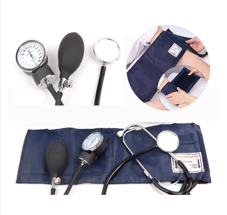 Classic Professional Stethoscope Manual Cuff Blood Pressure Monitor Arm