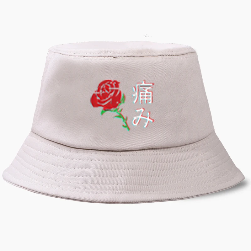 Japanese Aesthetic Rose Fisherman Hat 