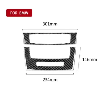

Carbon Fiber CD Panel Trim Accessories Parts Decor 2pcs For BMW 3 Series E90 E92 E93 2005-12 New Durable