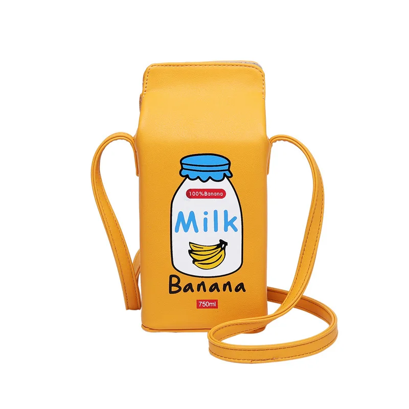 Многофункциональная сумка для мобильного телефона из искусственной кожи для девочек, цветная Косметика с фруктами, Большая вместительная сумка-мессенджер для мобильного телефона - Цвет: yellow