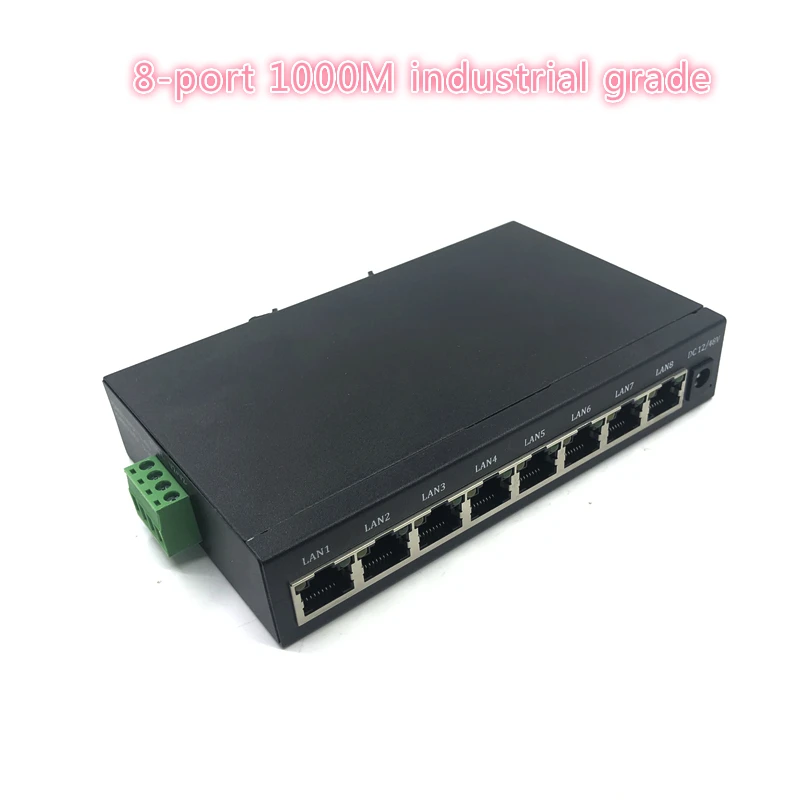 Промышленный коммутатор с защитой освещения и портом 8 Poe 10/100/1000 м гигабитный