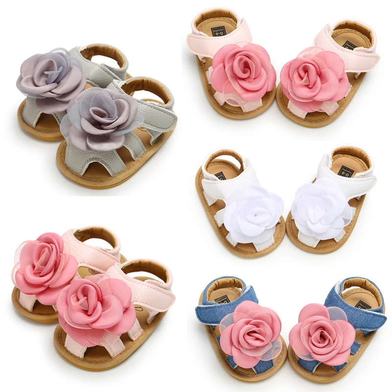 Baby Girl Ruffles Flower Shoes Sandles Summer Holiday Shoes Infant Prewalker