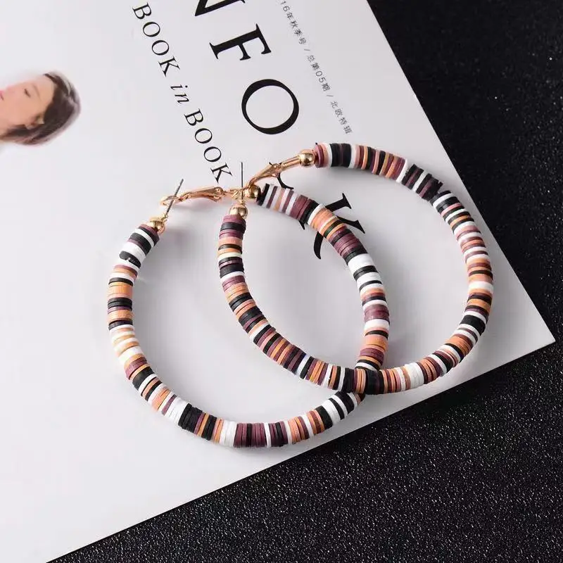 

2019 Bohemian Simple Earrings Colorful Soft Earrings Female Pop Gift