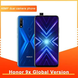 Смартфон Honor 9X глобальная версия 4G128G, двойная камера 48 МП, Диагональ экрана 6,59 дюйма, Android 9, FullView дисплей, 4000 мАч, OTA, Google Play