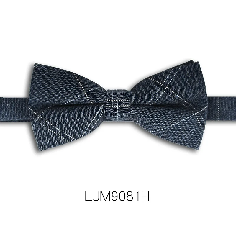 LJM908H Новая мода мужские галстуки для Свадьба Двойная Ткань ретро костюм Бабочка клуб банкет годовщина бабочка галстук с подарочной коробкой - Цвет: LJM908H