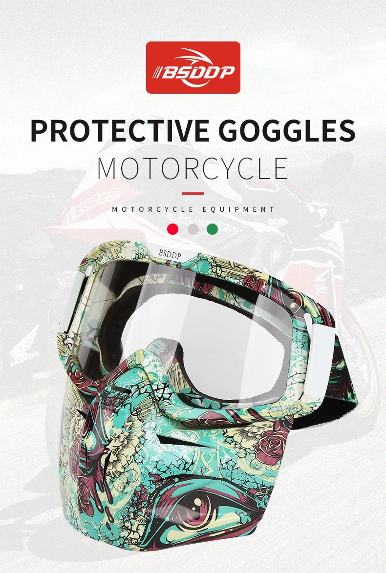 Винтажные мотоциклетные очки okulary Moto шлем очки ретро gafas Съемная модульная маска рот фильтр очки для мотокросса óculos