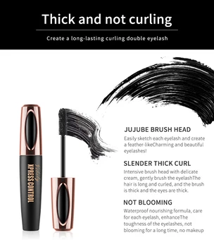 

4D Fiber Mascara Black Lash Eyelash Extension Waterproof easy to dry makeup Mascara thick natural soft eyelash cosmetics TSLM1