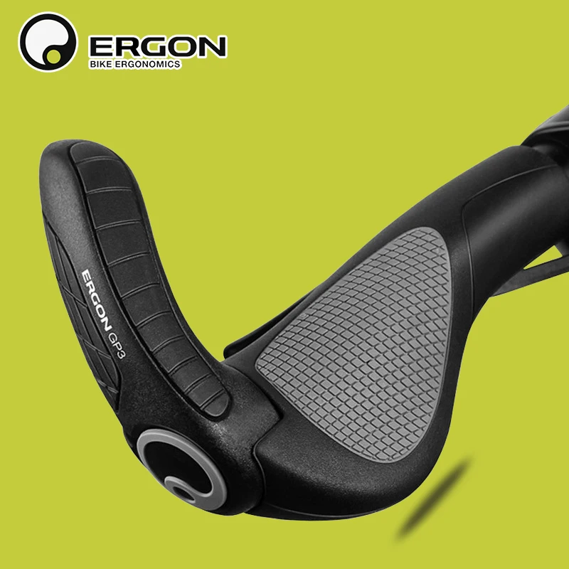 

Mountain Bike Handlebar Grips ERGON GP1 GP3 Bicycle Bar End Mount Clamp Handle Grip Ergonomics Rubber Road Cycling Lock Grip