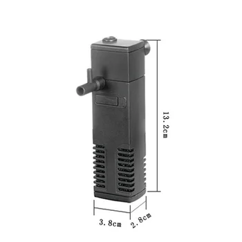 

1PC 3 in 1 Fish Tank Filter Pump 12V/24V 3W 200L/H Multifunction Submersible Pump Aquarium Filter Pump - EU Plug