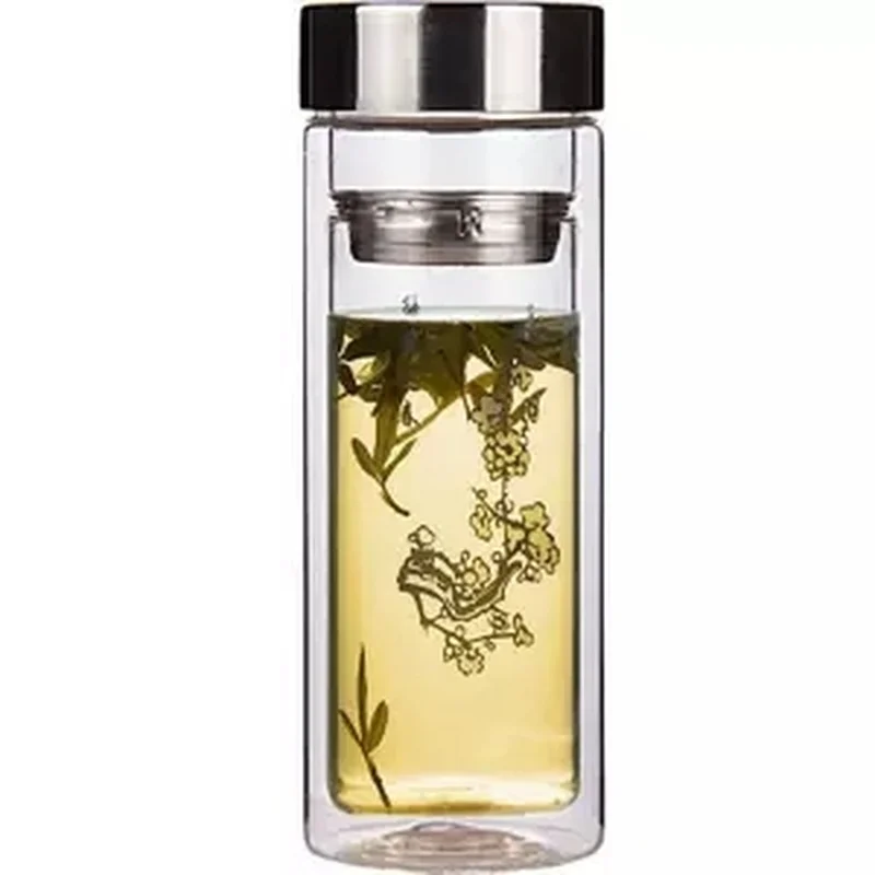 Двухслойное стекло для мужчин и женщин мужской стиль Чайный фильтр чашка воды