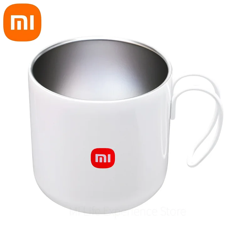 NEW Xiaomi Custom Cup Stainless Steel White Reusable Tea Ice Coffee Hot And Cold Usage Travel Hiking Luxury Office Use | Электроника