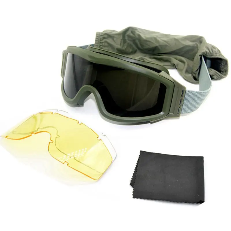  Military Army Shooting Hunting Combat Safety Googles Glasses Tactical Paintball Airsoft Googles Out