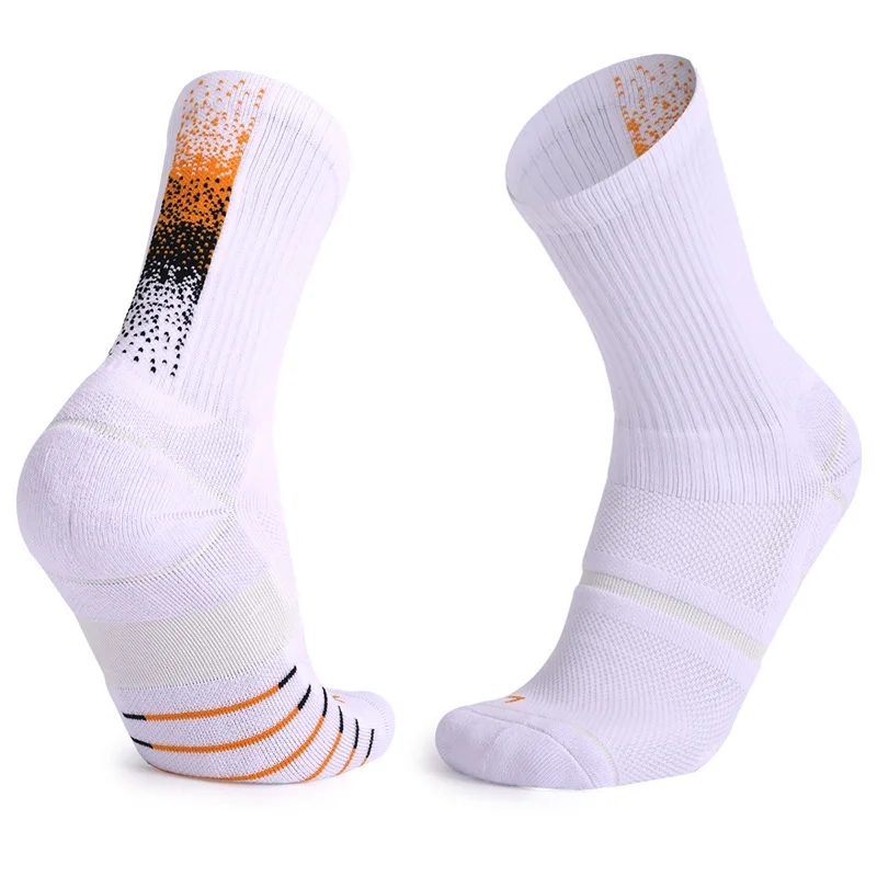 

Men Sport Basketball Socks Outdoor Colorful Elite Athletic Fitness Cycling Running Compression Socks Thick Bottom Crew Socks