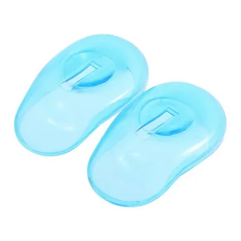 

Clear Silicone Ear Cover Hair Dye Shield Protect Salon Color Blue New Styling Accessories
