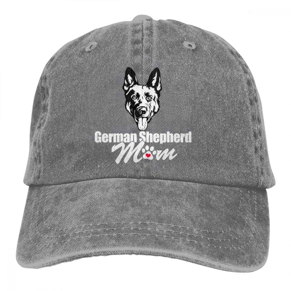 Немецкая овчарка Собака Мама Casquette глубокий Хизер унисекс Мужские Женские джинсовые бейсболка с ремешком кепки Регулируемый Гольф папа шляпа