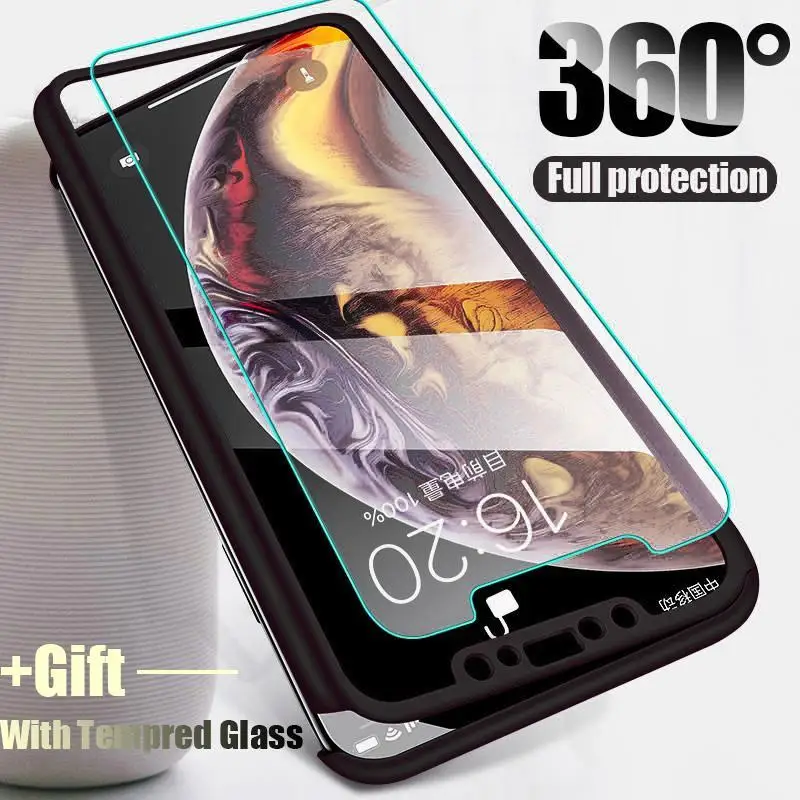 Защитные чехлы с полным покрытием 360 градусов для iPhone 11 Pro Max Xs XR X чехол 8 7 Plus 6 6s SE 2020