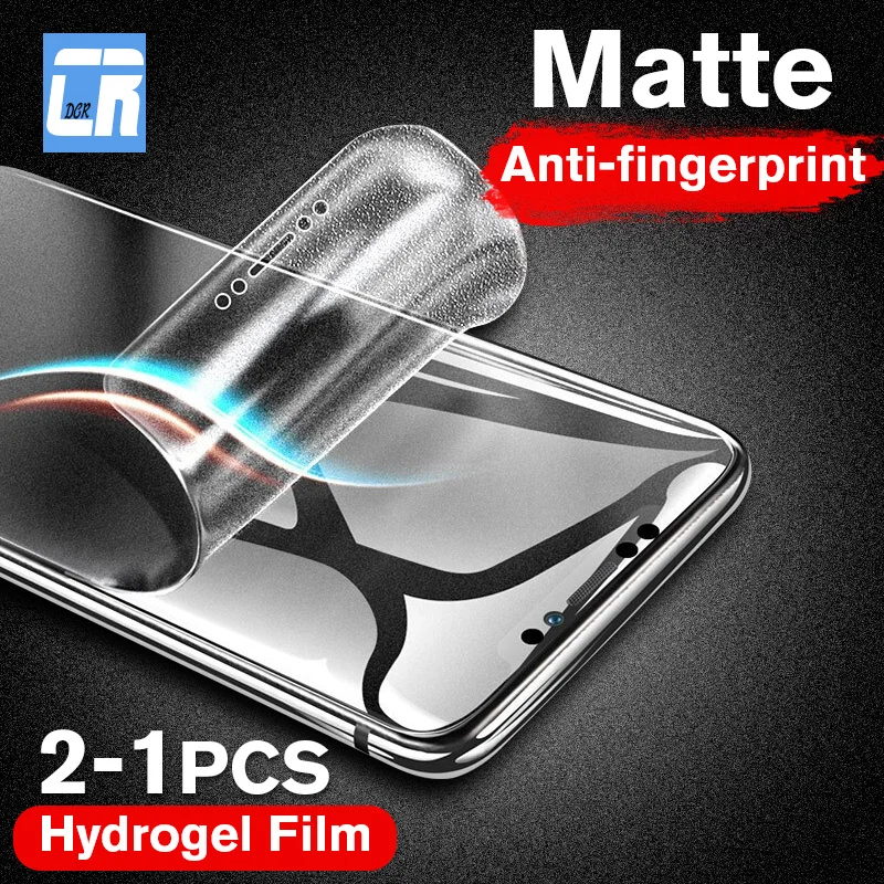 

100D No Fingerprint Matte Soft Hydrogel Film for iPhone 11 Pro XS Max Screen Protector on iPhone X 6 6s 7 8 Plus Protective Film
