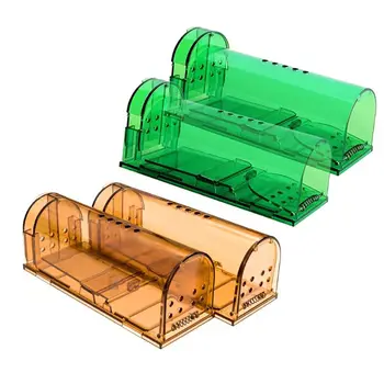 

2 Pcs Plastic Humane Mouse Trap Smart Protable No Kill Mice Durable Catch and Release Safe for People and Pet Home